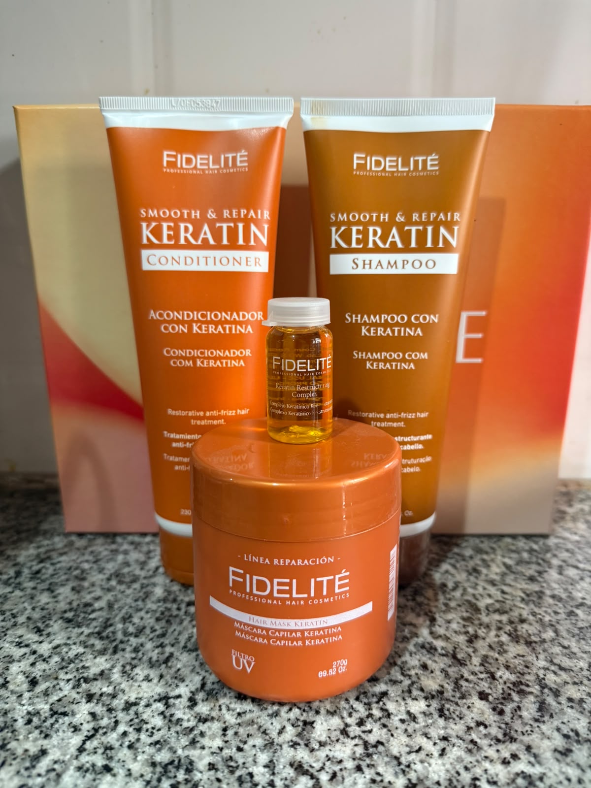 Fidelité línea keratin Set